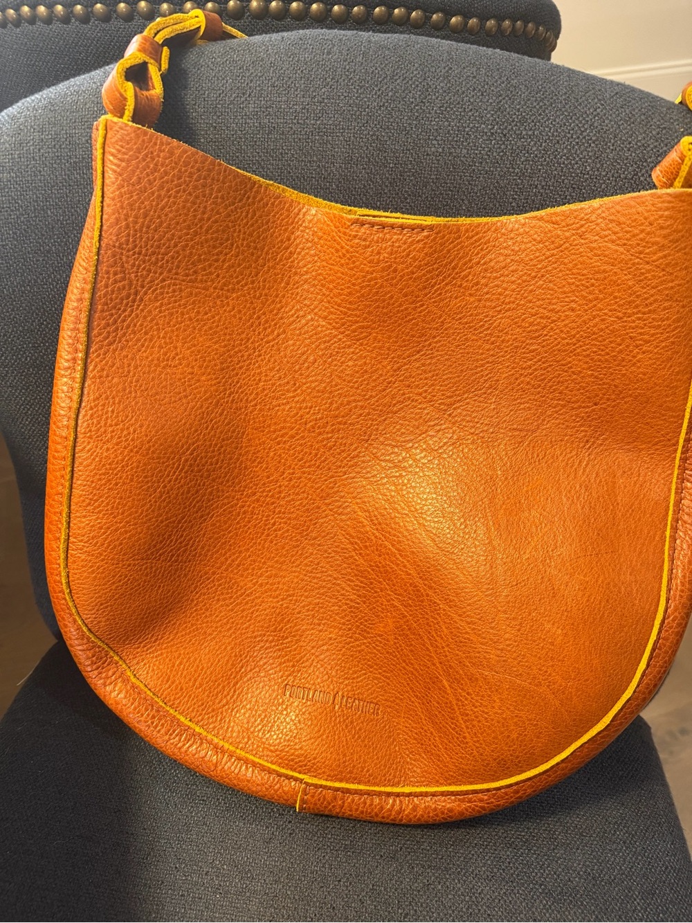 Portland Leather Olivia Pebbled Hobo Shoulder Bag
